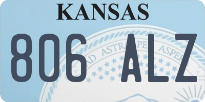 KS license plate 806ALZ