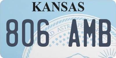 KS license plate 806AMB