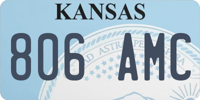 KS license plate 806AMC