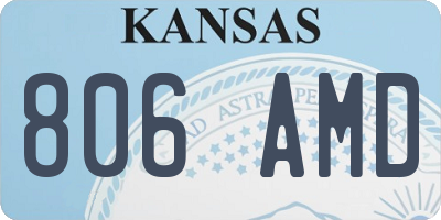 KS license plate 806AMD