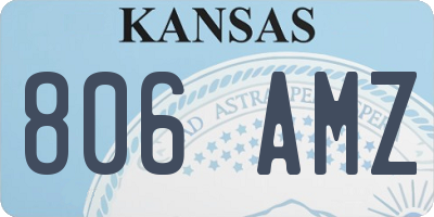 KS license plate 806AMZ