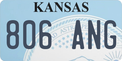KS license plate 806ANG