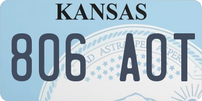 KS license plate 806AOT