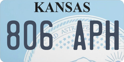 KS license plate 806APH