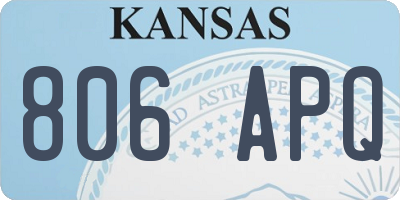 KS license plate 806APQ