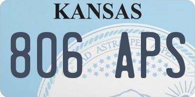 KS license plate 806APS