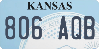 KS license plate 806AQB