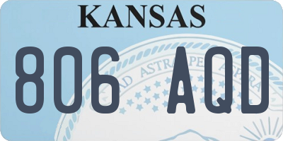 KS license plate 806AQD