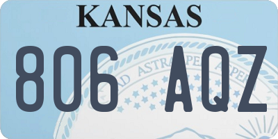 KS license plate 806AQZ