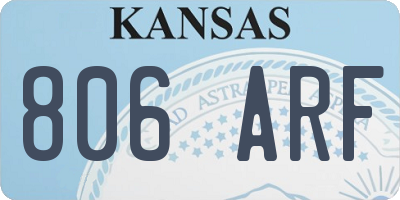 KS license plate 806ARF