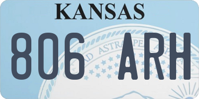 KS license plate 806ARH