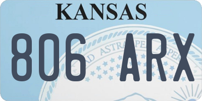 KS license plate 806ARX