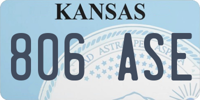 KS license plate 806ASE