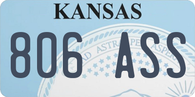 KS license plate 806ASS