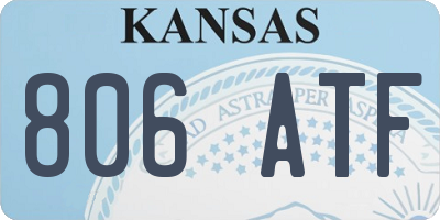 KS license plate 806ATF