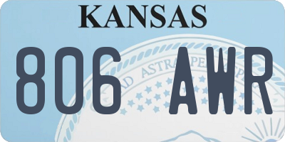 KS license plate 806AWR