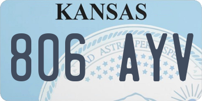 KS license plate 806AYV
