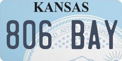 KS license plate 806BAY
