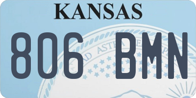 KS license plate 806BMN