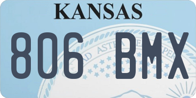 KS license plate 806BMX