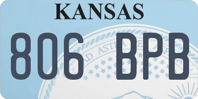 KS license plate 806BPB