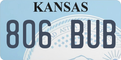 KS license plate 806BUB