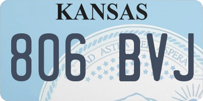 KS license plate 806BVJ