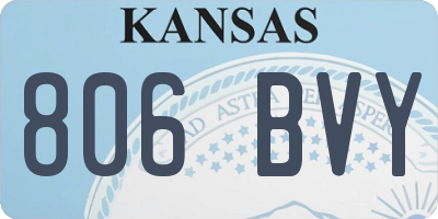 KS license plate 806BVY