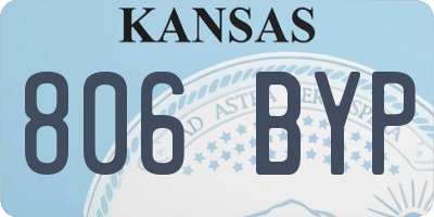 KS license plate 806BYP