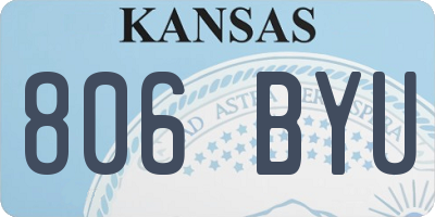 KS license plate 806BYU