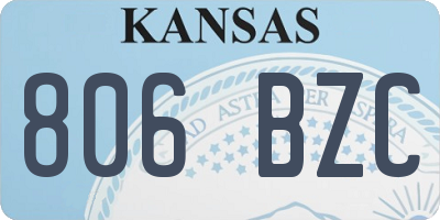 KS license plate 806BZC