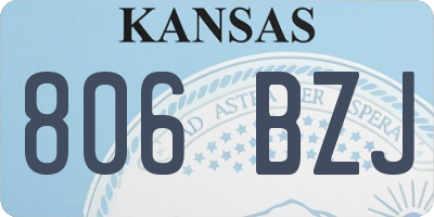KS license plate 806BZJ