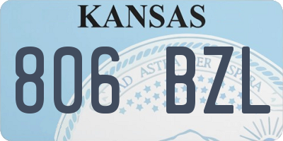 KS license plate 806BZL