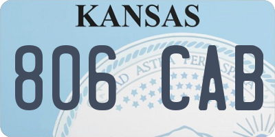 KS license plate 806CAB