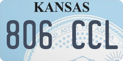 KS license plate 806CCL