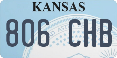 KS license plate 806CHB