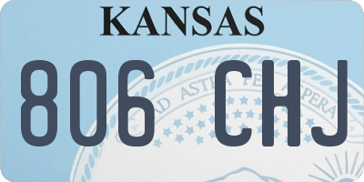 KS license plate 806CHJ