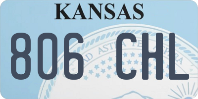 KS license plate 806CHL