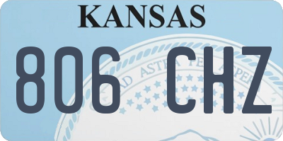KS license plate 806CHZ