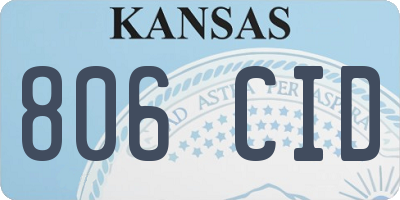 KS license plate 806CID