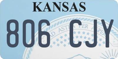 KS license plate 806CJY