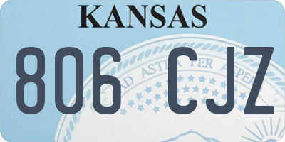 KS license plate 806CJZ