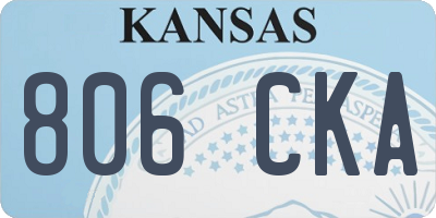 KS license plate 806CKA