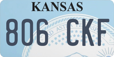 KS license plate 806CKF