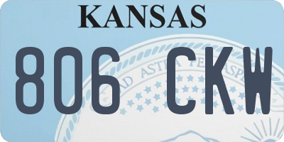 KS license plate 806CKW
