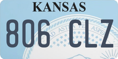 KS license plate 806CLZ