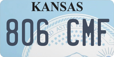 KS license plate 806CMF
