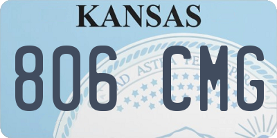 KS license plate 806CMG