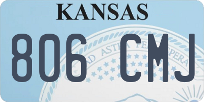 KS license plate 806CMJ