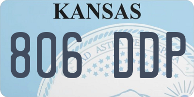 KS license plate 806DDP